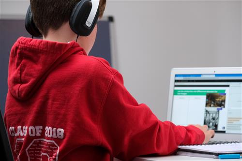 Kid at computer
